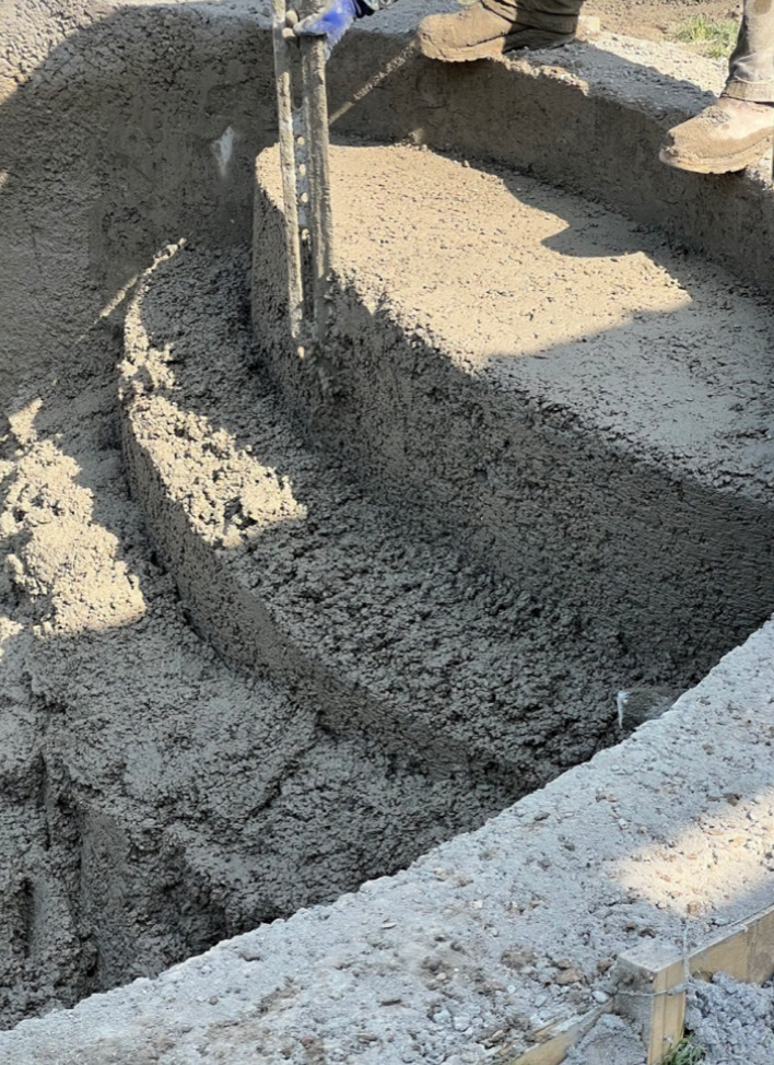 Smoothing Gunite Stairs